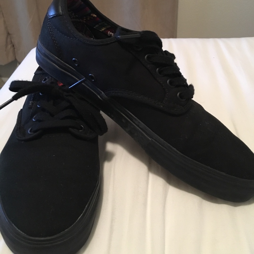 Black on black Vans